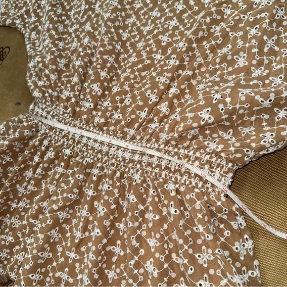 Shoshanna Women'S Beige Three-Quarter Sleeve Elastic Waist Dress Size 6 - Picture 16 of 17